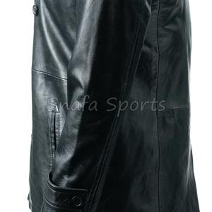 Customizable Men's Winter <b>Jacket</b> Genuine Sheepskin <b>Bomber</b> Leather Multi-Color Thin Long with Custom Logo - Product Image 3