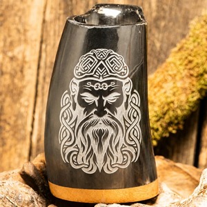 Jarras de Cerveza de Cuerno Vintage Hechas a Mano de Lujo con Estampado Animal, Ecológicas para Fiestas, Senderismo y Regalos - Product Image 3