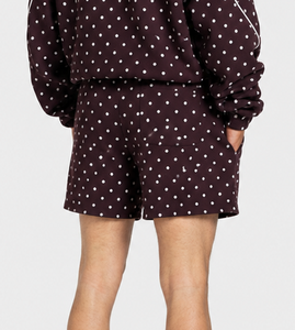 Shorts de bain pour hommes en coton molletonné respirant, imprimé à pois avec ligne contrastante, qualité supérieure, personnalisable avec logo, style décontracté - Product Image 5