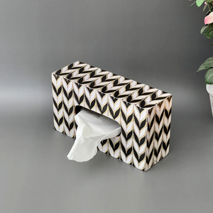 Elegant Wooden Printed Tissue And Napkin Box <b>Cover</b> Handmade Decorative Organizer For <b>Dining</b> <b>Table</b> Living Room Bedroom Decor - Product Image 1