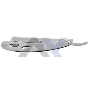 Men's Premium Cutthroat <b>Straight</b> <b>Razor</b> <b>Kit</b> Single Replaceable Stainless Steel Blade Silver Professional Barber Outdoor Use - Product Image 1