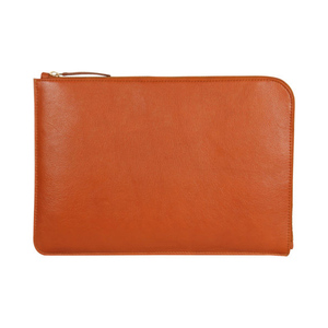 Custom Luxury Full Grain Leather Modern Laptop Sleeve Durable Protective Premium Zipper Closure Shoulder Strap Business - Product Image 4