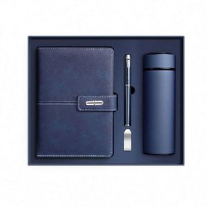 Promotional Stationery Custom Black Thermos Cup Journal Set With Pen Gifts <b>Notebook</b> Gift Box - Product Image 1