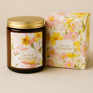 Velas perfumadas florales de cera de soja de tarro de ámbar hechas a medida, regalos del Día del Padre de Diwali de aniversario de cumpleaños, aromaterapia ecológica - Product Image 6