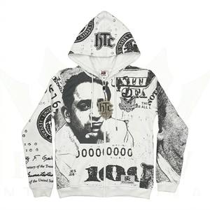 Sudadera con capucha de forro polar grueso de felpa francesa con logo personalizado, corte regular XS, hombros caídos, estampado liso, para invierno - Product Image 1