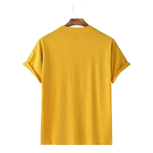 Camiseta de Manga Corta para Hombre, Cuello Redondo, Corte Regular, Estilo Casual, Tejido de Punto, 100% Algodón, Color Sólido, Diseño Liso - Product Image 4
