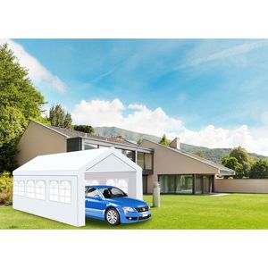 Gazebo per Auto 10x20 Resistente alle Intemperie, Tettoia Garage con Finestre, Riparo per Auto per Stoccaggio Esterno - Product Image 4