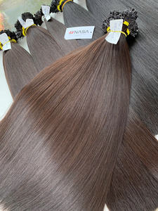 Cheveux vierges bruts d'un seul donneur, extensions de cheveux pré-collées, couleur teinte, usine du Vietnam, fournisseur en gros spécial, lisses, Nasa - Product Image 2
