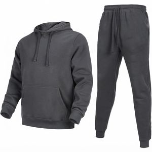 Unisex <b>Purple</b> Hooded Tracksuit Set Full Sleeve Solid Color Casual Joggers With Drawstring Pockets Regular Fit Autumn Wear - Product Image 3