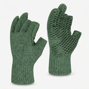 <b>Half</b> Finger Fishing Gloves Insulated Cotton Blend Unisex All Seasons Pull On Comfortable Breathable Anti <b>Slip</b> Grip - Product Image 6
