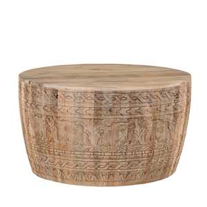 Mesa de Centro Rectangular Extensible de Madera Maciza Hecha a Mano con Tallado para Muebles de Sala de Estar - Product Image 2