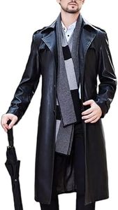 Top Selling Custom Red Vintage Embossed Washed Genuine <b>Leather</b> <b>Long</b> Coat Brown Fur Full Sleeve Unisex Winter Motorcycle Wear - Product Image 2