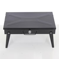 Barbecue portable pliable avec accessoires de cuisson pour camping en extérieur