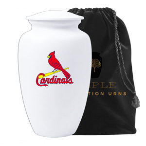 <b>Cardinal</b> Memorial Urn for Adult Cremation Ashes with European Style Bird Design Eco-Friendly Keepsake 220 Cubic Inch Capacity - Product Image 1