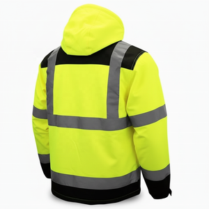 Nouvelle veste de sécurité réfléchissante imperméable à haute visibilité 2026, légère en polyester, vêtements de travail pour le trafic avec ruban personnalisable - Product Image 4
