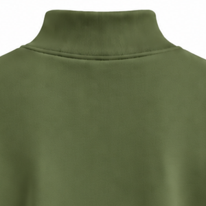Sudadera Verde Oliva para Mujer, Cuello Alto, Manga Larga, Estilo Holgado, Informal, de Forro Polar, para Invierno, Moda Urbana - Product Image 4