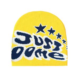 Y2K luxe extérieur hiver Jacquard Beanie haute qualité acrylique tricoté chapeau pour le ski quotidien et voyage 3D broderie - Product Image 5