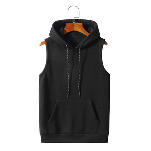 Sweat-shirt à capuche en maille perlée pour homme - Tissu en polyester/coton, coupe classique, imperméable et coupe-vent, idéal pour la salle de sport en été - Product Image 3