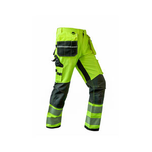 Pantalones de Trabajo de Seguridad de Poliéster de Alta Visibilidad para Hombre con Logotipo Personalizable, Pantalones Casuales Reflectantes de Alta Visibilidad con Bolsillos Tipo Cargo - Product Image 3