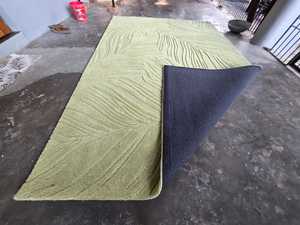 luxury premium quality rug <b>light</b> green organic design high and low pile eco friendly <b>for</b> Picnic or Home Use - Product Image 5