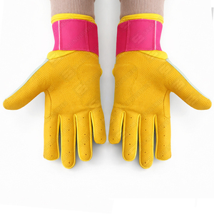 Wholesale Price Comfortable Long Cuff Sport Softball Training Original Cowhide Leather Baseball Batting Gloves Infield - Product Image 4