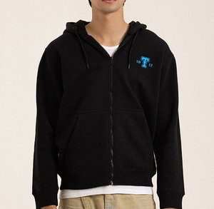 Sudadera con capucha y cremallera para hombre, personalizada al por mayor, con estampado, mezcla de algodón y forro polar, bolsillo canguro, estilo urbano, calidad premium - Product Image 1
