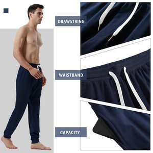 กางเกงขายาวผู้ชายสั่งตัด ทรงเข้ารูป ผ้าโพลีเอสเตอร์/คอตตอน ระบายอากาศได้ดี เอวสูง ทรงปกติ สไตล์ลำลอง ออกกำลังกายได้ ชายกางเกงผ่าข้าง - Product Image 4
