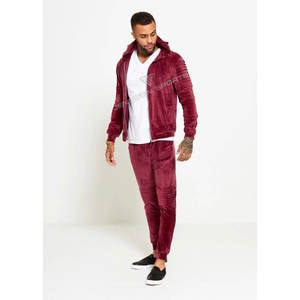 Venta Directa de Fábrica, Conjuntos Deportivos de Terciopelo 100% Transpirables con Cordón Ajustable y Logotipo Personalizado, Conjunto de Dos Piezas para Hombre, Ropa Casual Urbana - Product Image 3