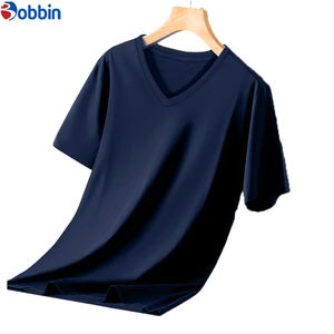 T-shirts tendance pour hommes, grande taille, 100% coton, col en V, imprimés, manches courtes, respirants, été - Product Image 6