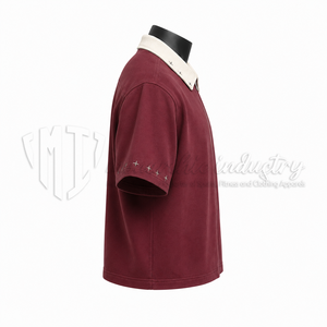 Camisa de hombre personalizada con cremallera, manga corta, estilo casual oversize, ropa urbana con cremallera, OEM ODM. - Product Image 5