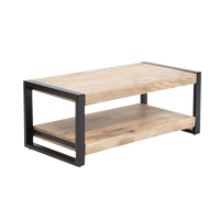 Table basse moderne en bois de manguier Vandana Nimbus Vento 100 cm