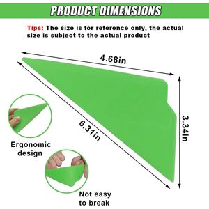 2 piezas Espátula de contorno triangular multiusos flexible y raspador de tarjetas, herramienta para ventanas de coche, para tintado de ventanas y vinilos para coches - Product Image 2