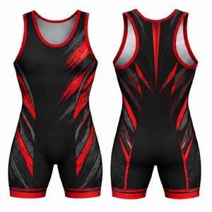 Combinaison de lutte de haute qualité, uniforme d'équipe personnalisé, vêtements de lutte athlétique pour hommes, équipement d'entraînement et de compétition - Product Image 1