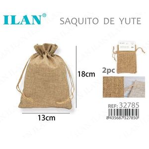 ถุงปอกระเจา 13x18 ซม. แบบมีเชือกผูก สำหรับใส่ของขวัญและงานฝีมือ - Product Image 3