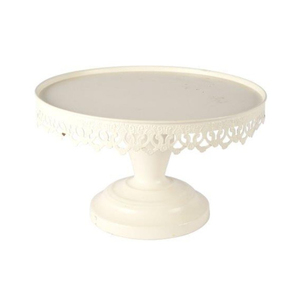 Présentoir à dessert rond sur piédestal, élégant support à gâteau en métal doré avec motif en dentelle décoratif pour mariage et fêtes, meilleur prix - Product Image 6