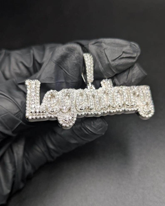 <b>Custom</b> Iced Out <b>Name</b> Pendant <b>Necklace</b> Hip Hop Bling Personalized Script Charm Diamond Look Jewelry Gift For Men - Product Image 1