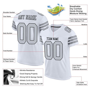 Maillot de football américain personnalisé, imprimé sur mesure, anti-transpiration, uniforme sportif pour l'entraînement - Product Image 5