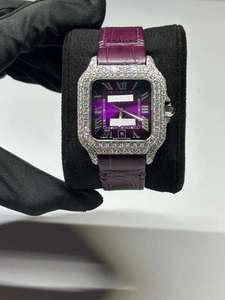 Montre mécanique automatique de luxe de haute qualité, demi-boucles de diamant, moissanite, sport, carrée, testée au diamant, réserve de marche puissante - Product Image 1