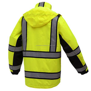 Vestes de sécurité réfléchissantes Hi Viz Safety Softshell Oxford Fabric Winter Jackets gilet de sécurité gilet de course - Product Image 4