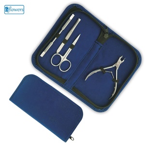 Kit d'outils de manucure et pédicure en acier inoxydable certifié CE ISO Classe I Sixflowers/OEM SFK # 714 - Product Image 1