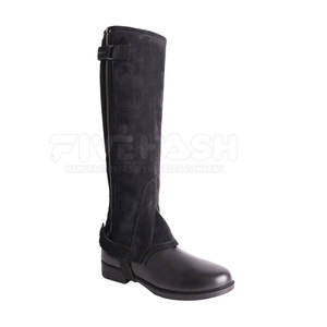 Protège-jambes en cuir durables pour chevaux, avec sangle réglable, pour l'entraînement équestre en extérieur - Product Image 3