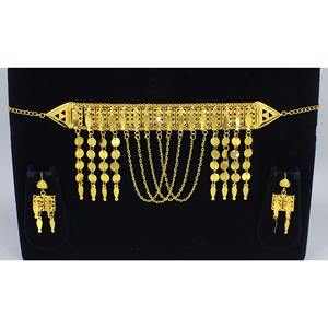 Martasha designer islamique ramadan spécial plaqué or EAU bijoux spécial dubai collier boucle d'oreille ensemble Hilal Khannaki Jeddah - Product Image 1