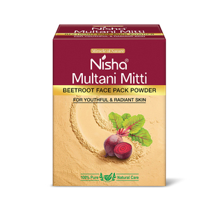 Nisha Beetroot Multani Mitti para el Rostro 100g Polvo de Tierra de Fuller Control Natural del Aceite, Eliminación de Acné y Bronceado Mascarilla Facial - Product Image 1