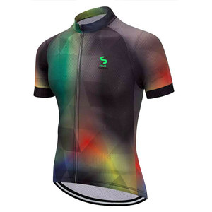 Full Zipper Cycling Jersey Short Sleeve Top For Men Women <b>Windproof</b> Spring Motocross Mountain Cycling Uniform - Product Image 1