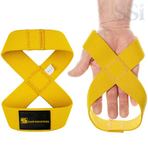 Professional Non Slip Figure 8 Gym Straps for Heavy Weights Padded Grip Support for <b>Strength</b> <b>Training</b> and Fitness - Product Image 5
