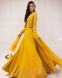 Elegant Women's <b>Yellow</b> Salwar Kameez Traditional Indian Pakistani Wedding Wear Floor-Length Regular Fit All Seasons - Product Image 1