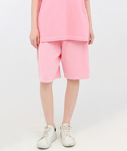 Pantalones Cortos Deportivos Casuales de Algodón Orgánico/Spandex de Alto Gramaje con Cordón Ajustable, Forro Polar Francés Transpirable y Ecológico al por Mayor - Product Image 4