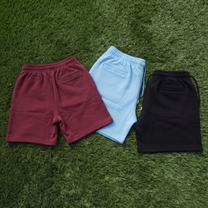 Shorts de survêtement unisexe en molleton 100% coton premium avec cordon de serrage et impression en relief - Product Image 5
