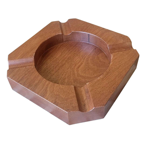 Luxury Handcrafted Solid Wood Cigar <b>Ashtray</b> 4 Slot Square Cigarette Ash Tray For Men Premium Home Office Decor & Outdoor - Product Image 2