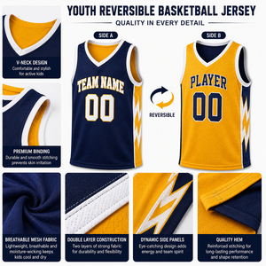 Adult Reversible Basketball Jersey Double Side Custom Team Practice Uniform Quick Dry Breathable V-neck Sleeveless Sportswear - Product Image 6